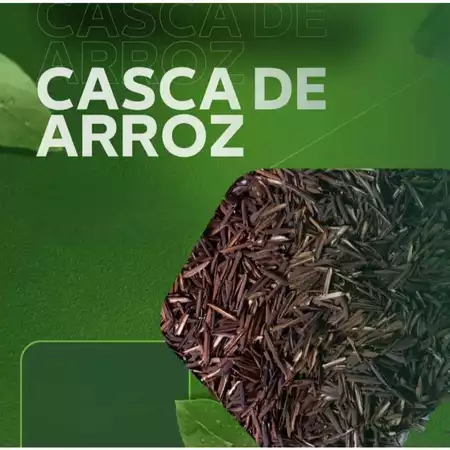 Casca Palha de Arroz Carbonizada Substrato Orgânico