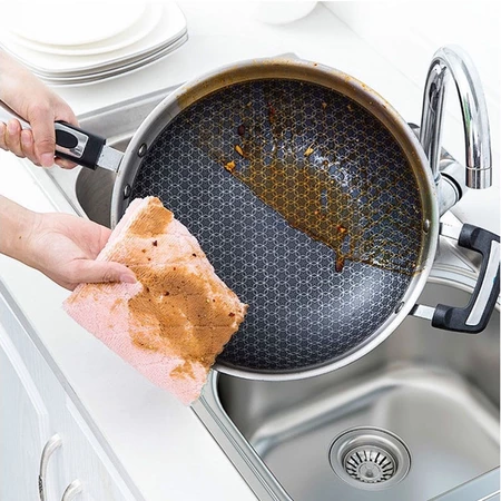 20 pcs Pano Absorvente Anti Óleo Para Cozinha / Pano De Microfibra / Toalha De Limpeza De Veludo