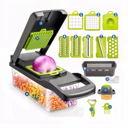 Fatiador de Legumes 16 em 1 Cortador Ralador Picador