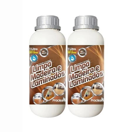 Limpa Piso Madeira e Laminados 1l Proclean - Kit Com 2x